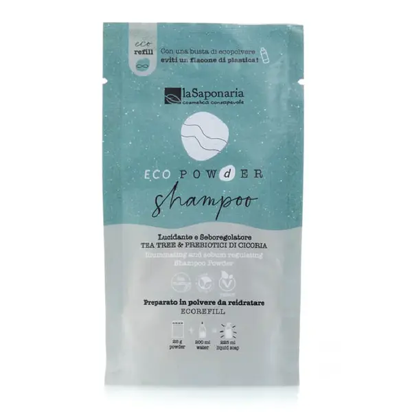 Sampon pudra pentru iluminare si reglarea sebumului, 25g, La Saponaria
