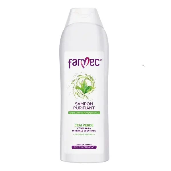 Sampon purifiant Ceai Verde, 400 ml, Farmec