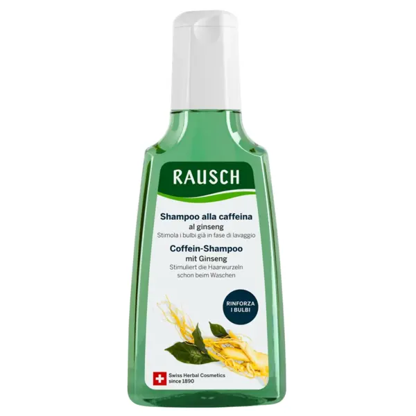 Sampon, Rausch, cu Ginseng si Cafeina, impotriva Caderii Parului, Stimuleaza Radacina Firului de Par, 200ml
