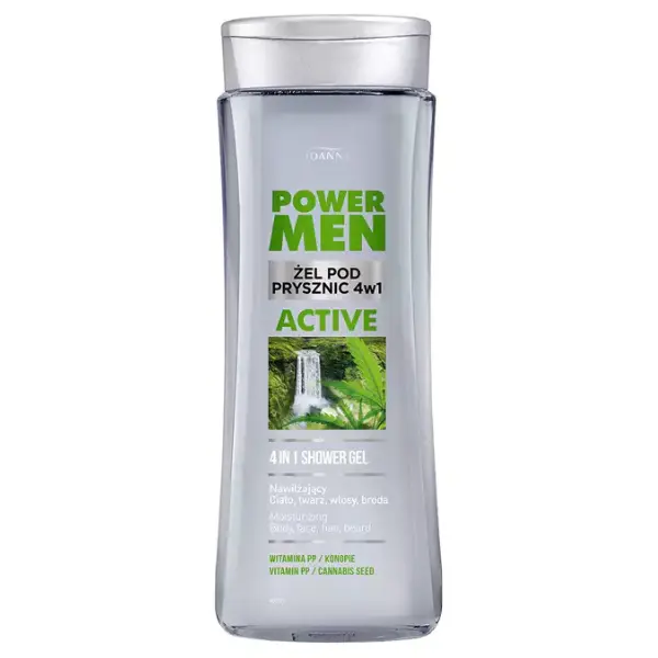 Sampon si gel de dus 4 in 1 Power Men Active, Joanna | 300 ml