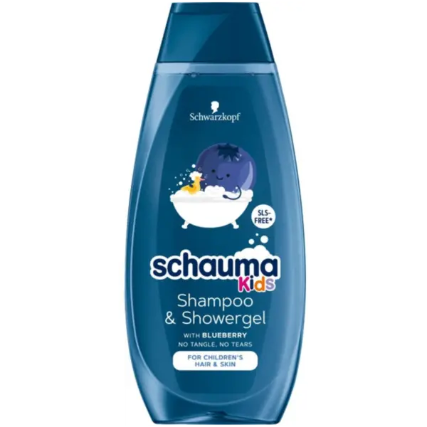 Sampon si gel de dus copii Blueberry, 400ml, Schauma