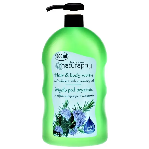 Sampon si gel de dus cu Ulei esential de Rozmarin Naturaphy Herbal, Blux | 1L