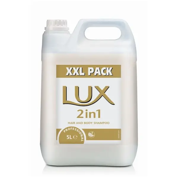 Sampon si gel de dus profesional pentru hoteluri Lux 2 in 1 W2532, 5 L Sampon si gel de dus 5 L Lux 2 in 1 W2532
