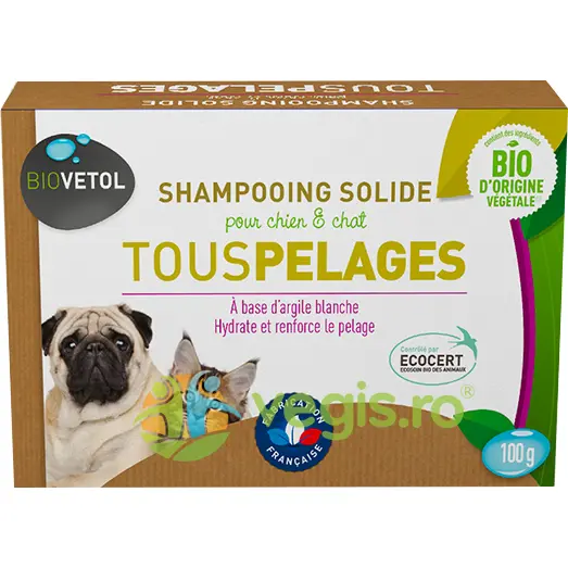 Sampon Solid pentru Toate Tipurile de Blana Catei si Pisici 100g