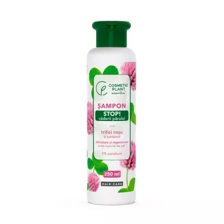 Sampon stop caderii parului cu pantenol si trifoi rosu, 250ml, Cosmetic Plant