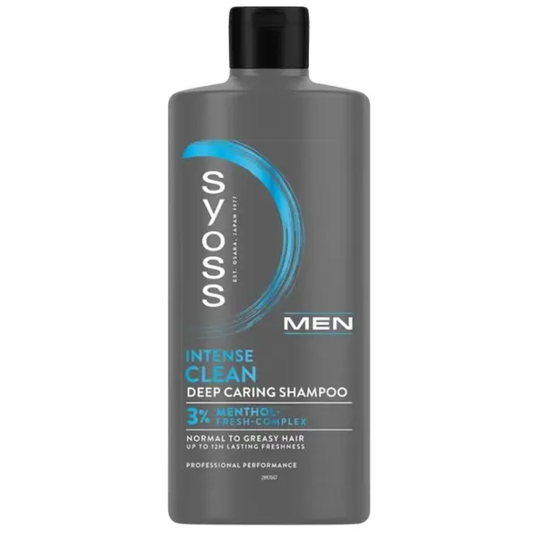 Sampon Syoss Men Clean & Cool, pentru Par Normal spre Gras, Barbati, 440 ml