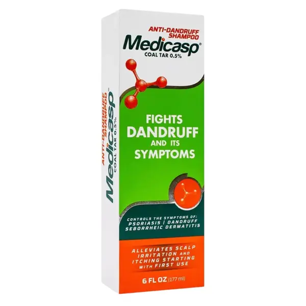 Sampon Terapeutic, Medicasp, Tratament pentru Matreata, Dermatita Seboreica si Psoriazis, cu Gudron de Carbune 0.5%, 177ml