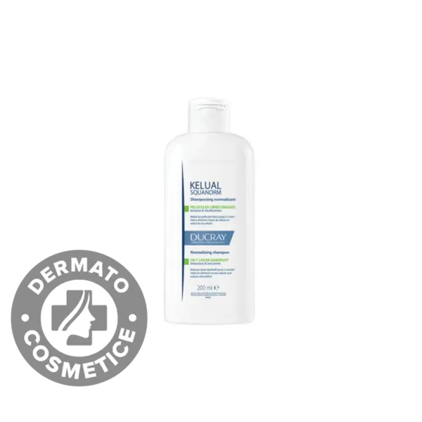 Sampon tratament anti-matreata grasa Kelual Squanorm, 200ml, Ducray