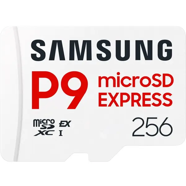 Samsung Card de memorie Samsung P9 Express microSD Express 256 GB (4K UHD, NVMe 1.3, viteza de citire 800 MB/s, viteza de scriere 200 MB/s) pentru Nintendo Switch 2, Alb