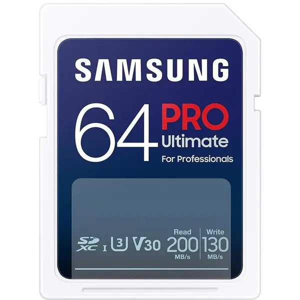Samsung Card de memorie Samsung PRO Ultimate, 64GB, SDXC, UHS-I U3, V30