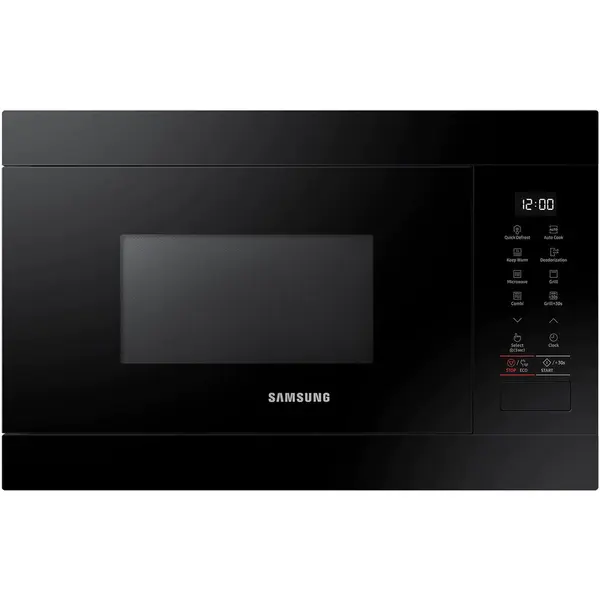 Samsung Cuptor cu microunde incorporabil Samsung MG22M8254AK/E2, 22 l, 850 W, Dezghetare rapida, Pastrare la cald, Gril, Afisaj LED, Mod Eco, Interior ceramic, Blocare de siguranta pentru copii, Negru