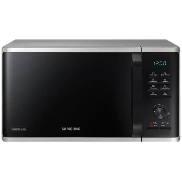 Samsung Cuptor cu microunde Samsung MS23K3515AS/E2, 800W, 23l, Ceramic Inside, Deodorizare, Argintiu
