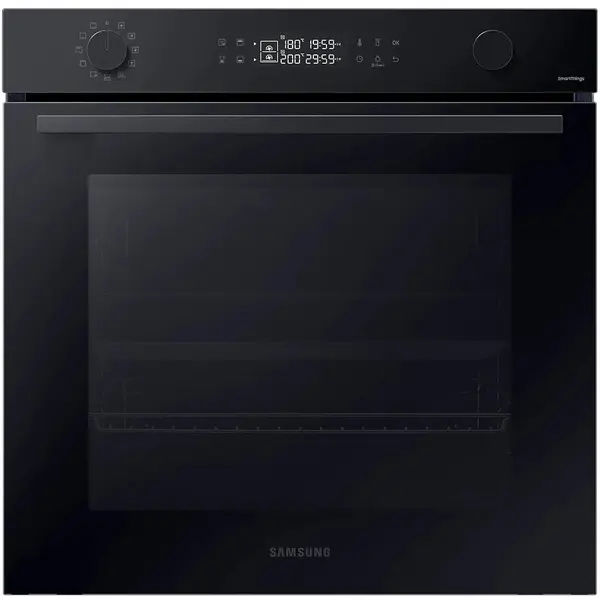 Samsung Cuptor incorporabil Bespoke Samsung NV7B44207AK/U2, Electric, 76 l, Autocuratare catalitica, Dual Cook, Display touch, SmartThings Cooking, Clasa A+, Negru