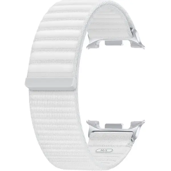 Samsung Curea Smartwatch Samsung Fabric Band, pentru Galaxy Watch8 / Watch8 Classic, marime M/L, Alb