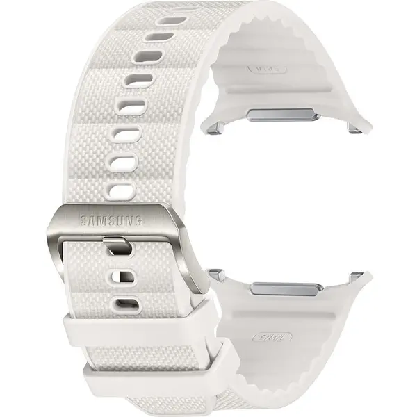 Samsung Curea smartwatch Samsung PeakForm Band, pentru Galaxy Watch Ultra, marime reglabila S/M/L, Alb Sand