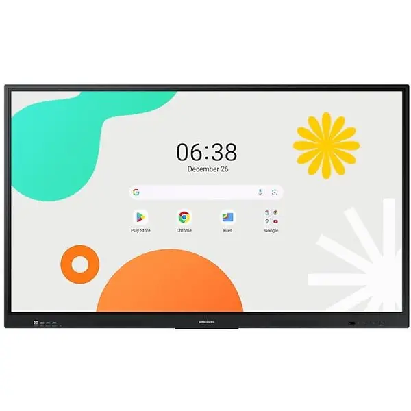 Samsung Display interactiv Samsung 65 Signage Seria WAF LH65WAFWLGCXEN, 4K UHD (3840 x 2160), 40 puncte, Wi-Fi 5, Bluetooth, 8 ms, Android