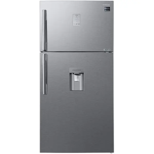 Samsung Frigider cu 2 usi Samsung, 585l, Clasa E, NoFrost, Compresor DigitalInverter, Twin Cooling Plus, 5 moduri conversie, Wi-Fi, SmartThings, Display, Dozator apa si gheata, Cleen Steel