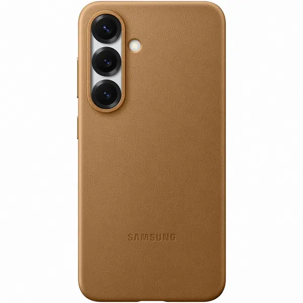 Samsung Husa de protectie Samsung Kindsuit Leather Case pentru Galaxy S25, Auriu