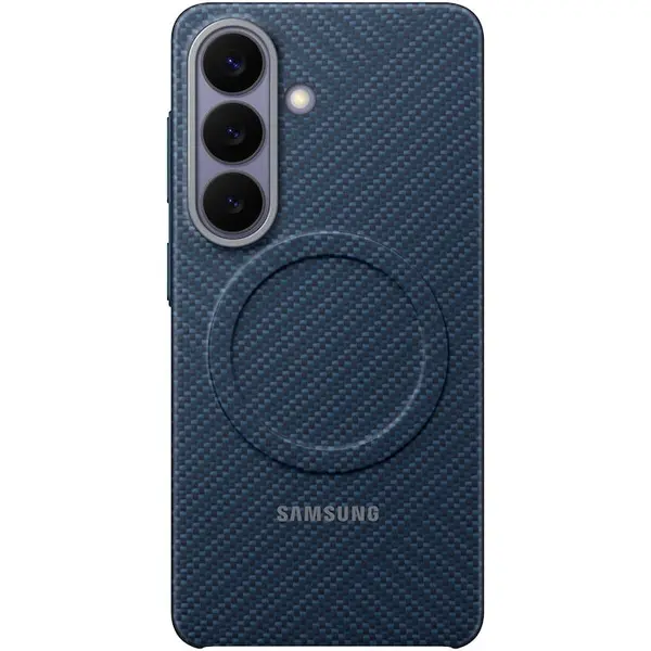Samsung Husa protectie spate pentru Telefon Samsung Galaxy S26, Carbon Magnet Case, Albastru
