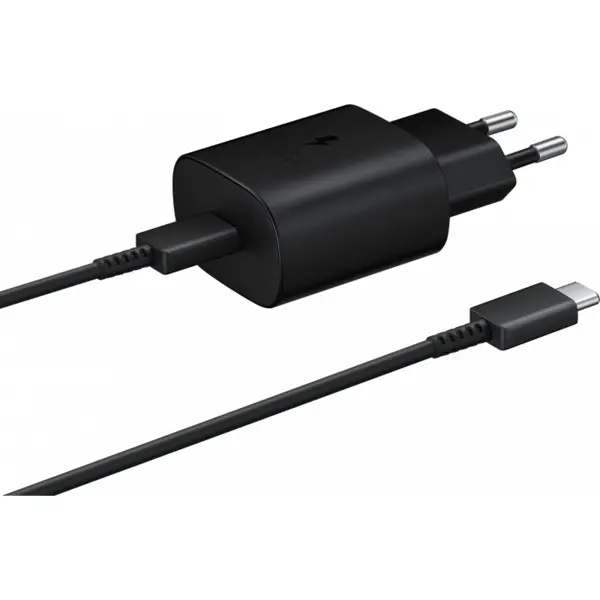 Samsung Incarcator Retea cu cablu USB-C Samsung EP-TA800B + DA705BBE, 25W, 3A, 1 x USB-C, Negru GP-PTU021SOABQ
