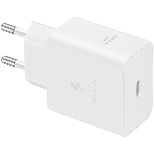 Samsung Incarcator retea Samsung EP-T4511NWEGEU, Super Fast Charger 45W, port USB Type-C, fara cablu, Alb