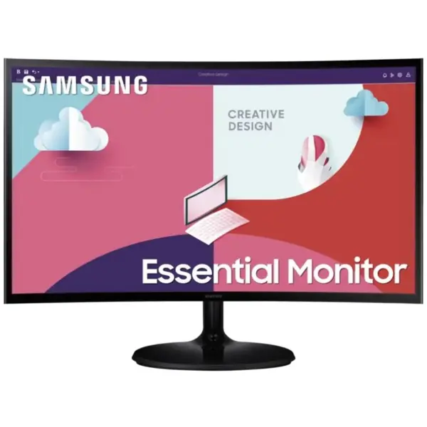 Samsung Monitor VA LED Samsung Essential S36C 27 LS27C364EAUXEN, Full HD (1920 x 1080), VGA, HDMI, AMD FreeSync, Ecran curbat, 75 Hz, 4 ms, Negru