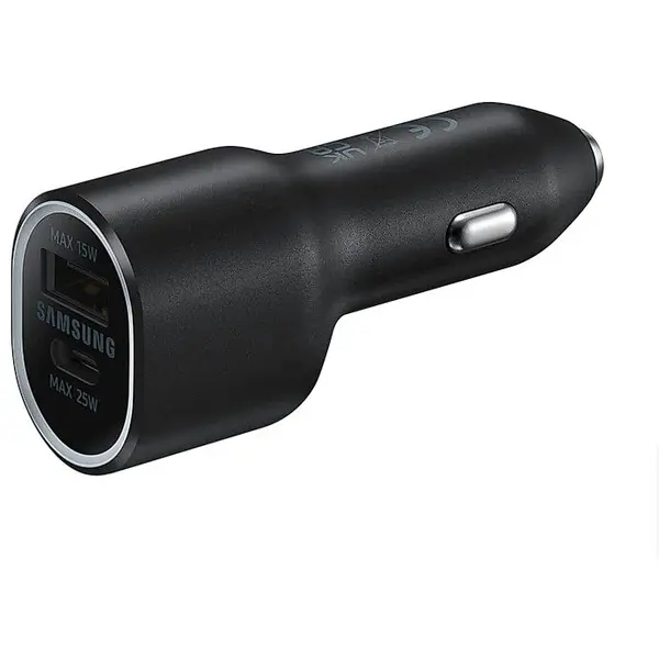 Samsung Samsung Car Charger 1x USB-C 25W, 1x USB-A 15W Super Fast Charging; Black EP-L4020NBEGEU