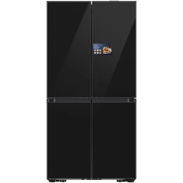 Samsung Side by Side Samsung RM90F67CECEO, French Door, 654L, Clasa E, 185.3 cm, Sticla neagra
