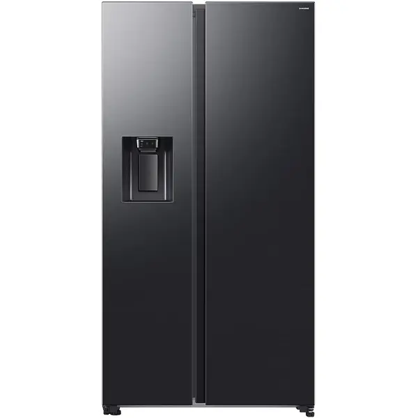 Samsung Side by side Samsung RS70F64KDFEO, 640 l, SmartThings AI Energy, Full No Frost, Mono & Metal Cooling, Dozator de apa/gheata, Compresor Digital Inverter, Clasa D, H 178.4 cm, Inox negru