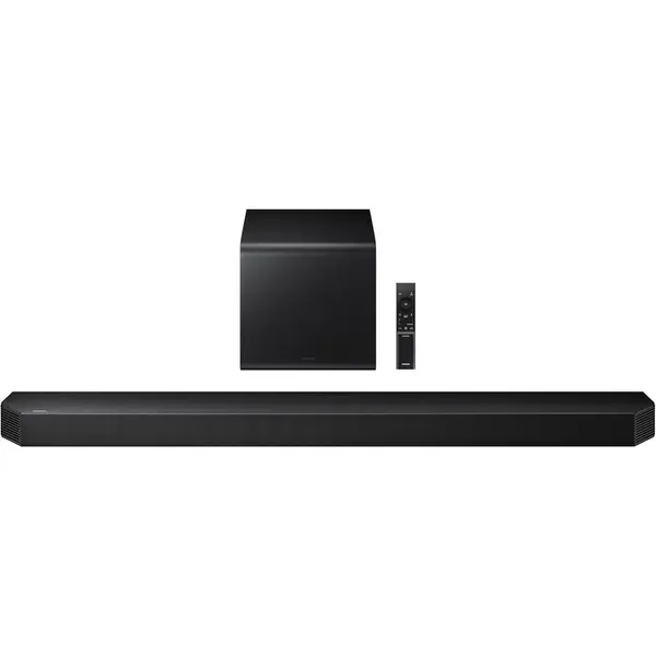 Samsung Sistem Soundbar Samsung HW‑Q800F/EN, Q800F, 5 canale frontale, subwoofer wireless si 2 difuzoare up‑firing pentru Dolby Atmos si DTS:X True, Negru