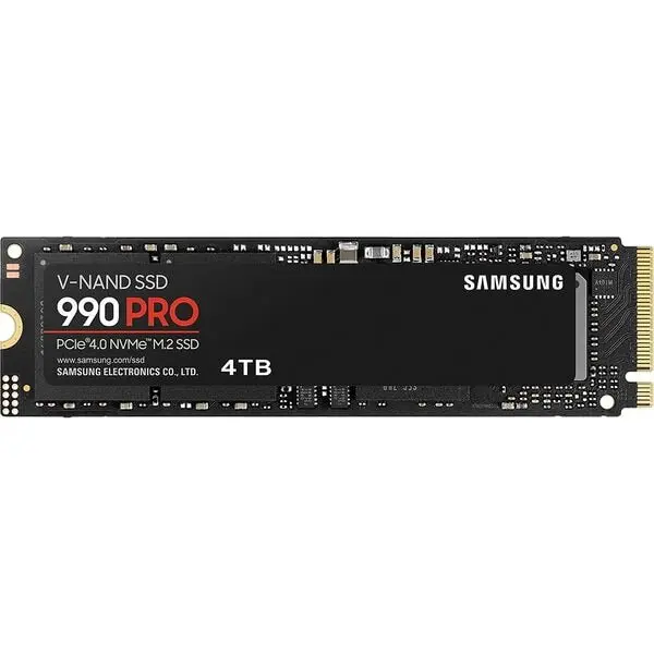 Samsung Solid-State Drive (SSD) SAMSUNG 990 Pro, 4TB, PCIe NVMe 4.0 x4, M.2, MZ-V9P4T0BW