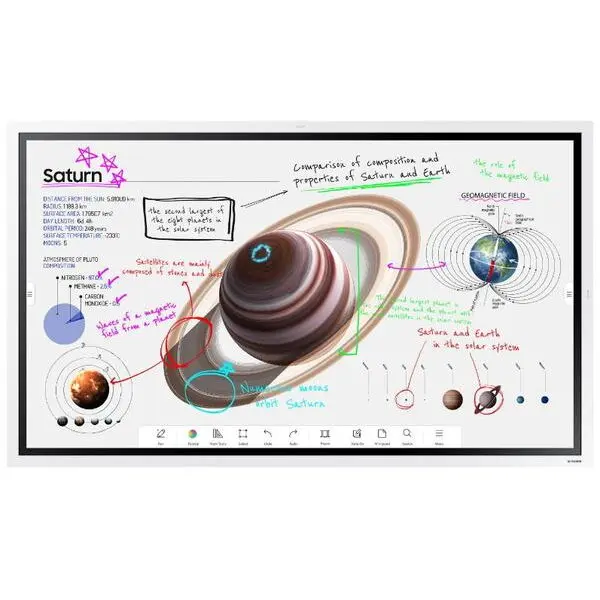 Samsung Tabla Interactiva Samsung Flip Pro 55 WM55B, Ultra HD (3840 x 2160), HDMI, DisplayPort, Wi-Fi, Touchscreen, Alb