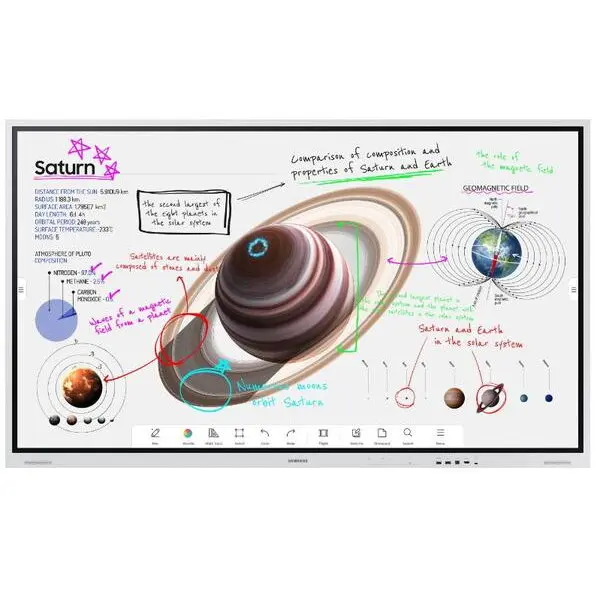 Samsung Tabla Interactiva Samsung Flip Pro 85 WM85B, Ultra HD (3840 x 2160), HDMI, DisplayPort, Wi-Fi, Touchscreen, Negru
