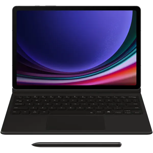 Samsung Tableta Samsung Galaxy Tab S9 + Husa cu Tastatura Samsung Book Cover Keyboard, 12GB, 256GB, WiFi, Gri