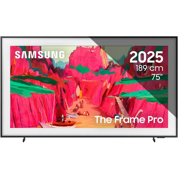 Samsung Televizor Samsung Neo QLED The Frame Pro 75LS03FW, 189 cm, Smart, 4K Ultra HD, Clasa G (Model 2025), Negru