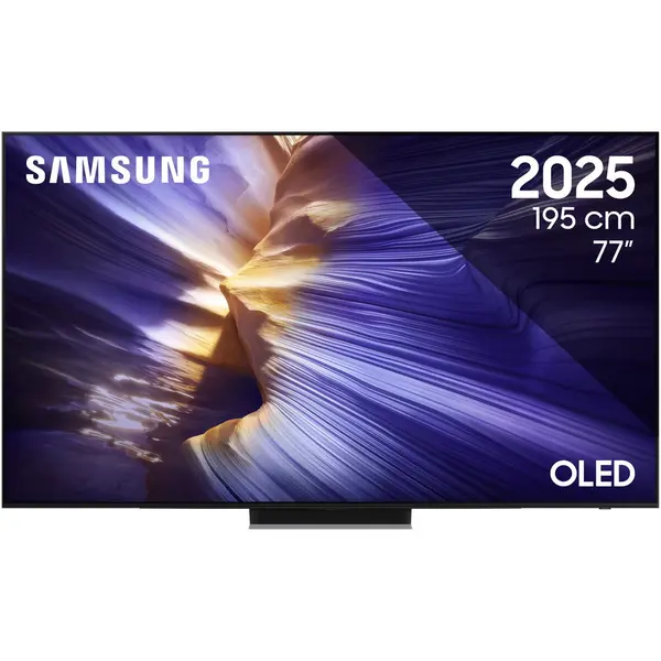 Samsung Televizor Samsung OLED 77S90F, 195 cm, Smart, 4K Ultra HD, 100 Hz, Clasa F (Model 2025), Negru