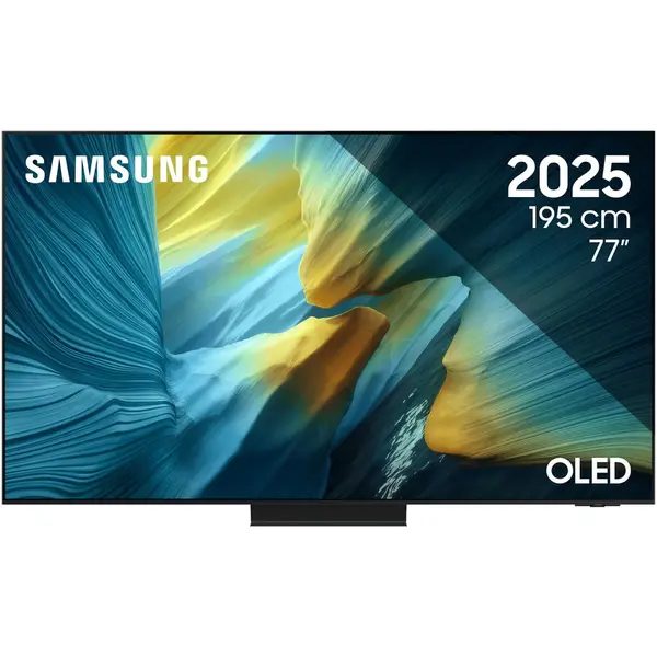Samsung Televizor Samsung OLED 77S95F, 195 cm, Smart, 4K Ultra HD, 100 Hz, Clasa F (Model 2025), Negru