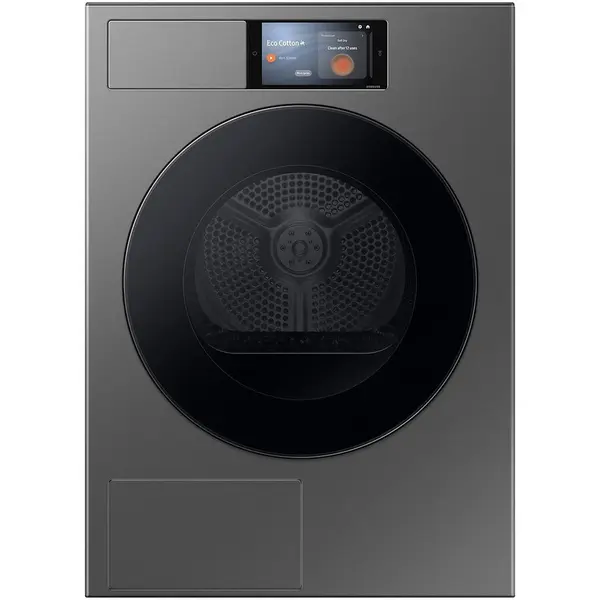 Samsung Uscator de rufe cu pompa de caldura Samsung DV90F09F4SU4, 9 kg, Clasa A+++, AI Home 7 LCD, QuickDrive, Silent Dry, AI Dry+, Compresor Inverter, Air Refresh, Wifi, Negru