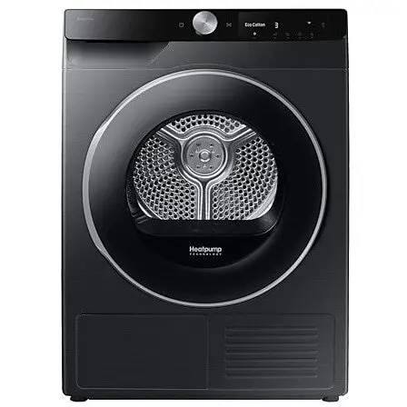 Samsung Uscator de rufe Samsung DV90DG6845LBU4, pompa de caldura, 9 kg, Clasa A, SmartThings, AI Control, Hygiene Care, AI Dry+, WiFi, Negru