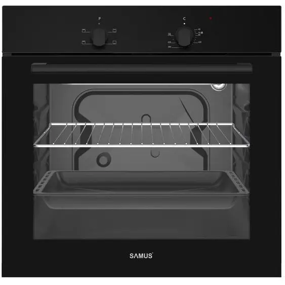 Samus Cuptor incorporabil Samus SC620G4B, 62 l, 2200 W, Grill, 4 functii, Iluminare interioara, Negru