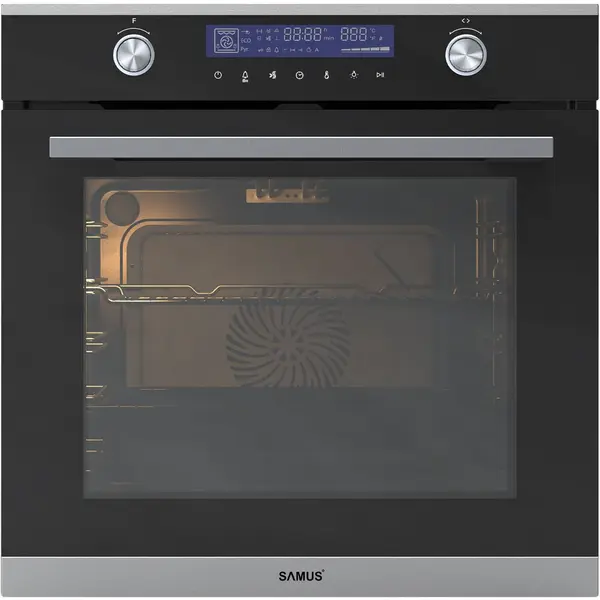 Samus Cuptor incorporabil Samus SC631GD13, 74 L, Negru-Argintiu