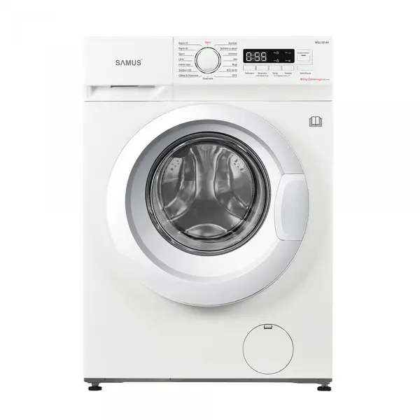 Samus Masina de spalat rufe Samus WSLI-8144,8 Kg, Motor Inverter, Slim, 15 Programe, 1400 rotatii, Clasa energetica A, Termostat reglabil, Program ECO 40-60°C, Blocare acces copii, Alb
