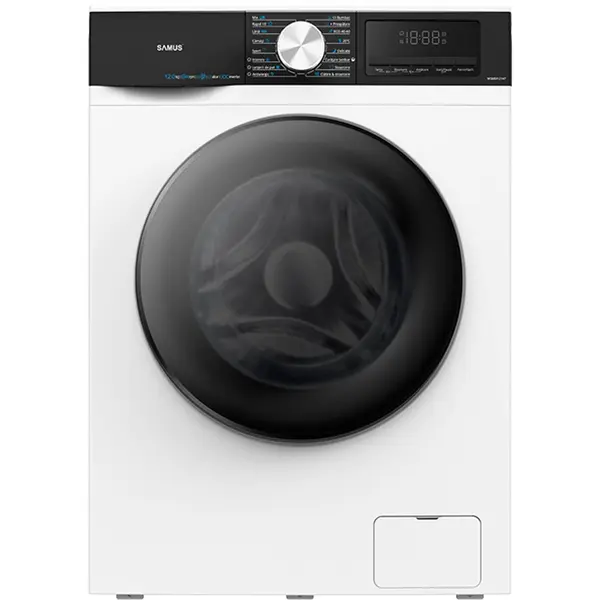Samus Masina de spalat rufe Samus WSMDI12147, 12 kg, Motor Inverter, 16 programe, 1400 rotatii, Clasa energetica A – 20%, Display LED, Alb