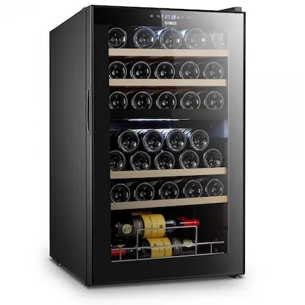 Samus Racitor pentru vin Samus SRV98LMCD, 88 L, 33 sticle, Clasa G, H 84.8 cm, negru