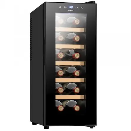 Samus Racitor termoelectric (pentru vinuri) Samus SRV38LM12, 33 L, 12 sticle, Clasa F, Negru