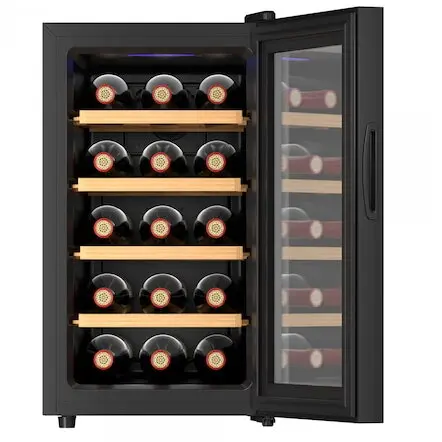 Samus Racitor termoelectric (pentru vinuri) Samus SRV50LM15, 48 L,15 sticle, Clasa F, Negru