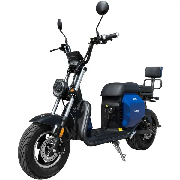 Samus Scuter electric Samus Denver-45-10T2100-60V20L-Blue, 2000W, viteza maxima 45km/h, Acumulator : 60V20AH, Tip baterie litiu, Autonomie 56 km, Albastru