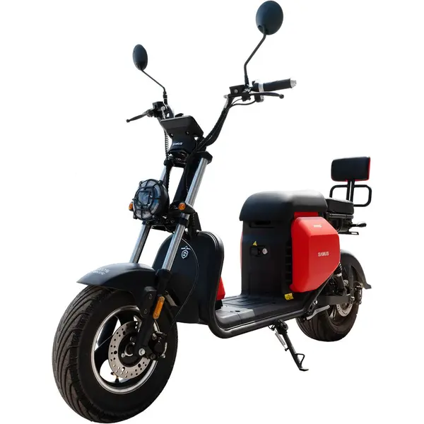 Samus Scuter electric Samus Denver-45-10T2100-60V20L-Red, 2000W, Viteza Maxima 45 km/h, Acumulator 60V20AH, Tip baterie litiu, Autonomie 56 km, Rosu