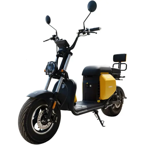 Samus Scuter electric Samus Denver-45-10T2100-60V20L-Yellow, 2000W, Viteza Maxima 45 km/h, Acumulator 60V20AH, Tip baterie litiu, Autonomie 56 km, Galben