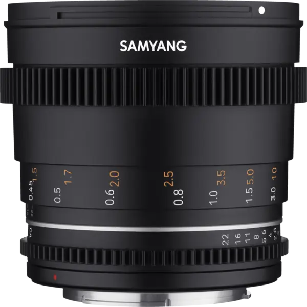 Samyang 50mm T1.5 VDSLR MK2 Canon EF Obiectiv video cinematic, Full Frame, Diafragma T1.5, Filtru 77mm, Weather Sealing